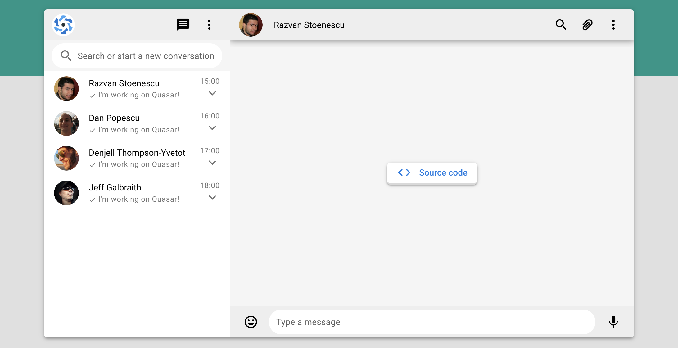 Whatsapp layout screenshot