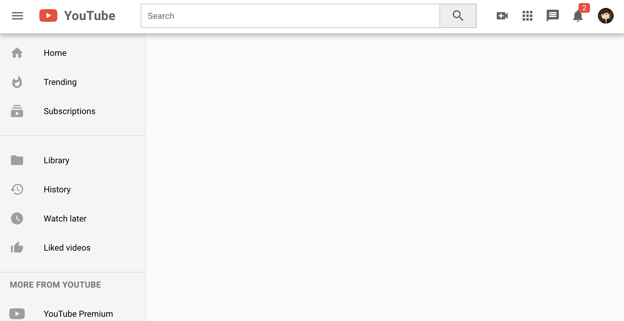 Youtube layout screenshot